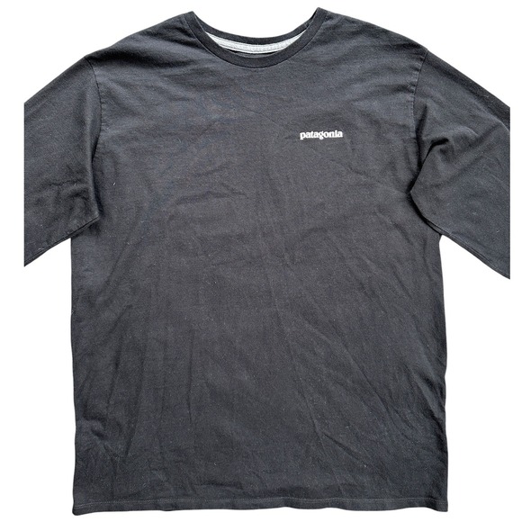 Patagonia Other - Patagonia Responsibili-Tee Long Sleeve Mens M Black P-6 Logo Graphic T-Shirt